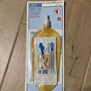 UroCare 26oz Short Wide reusable latex urinary leg bag